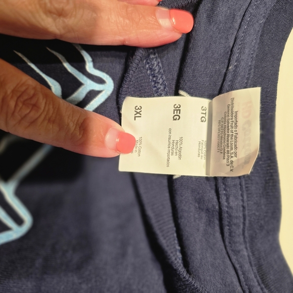 Navy Blue Long Sleeve Tee - Go Out Into The World - Picture 4 of 4